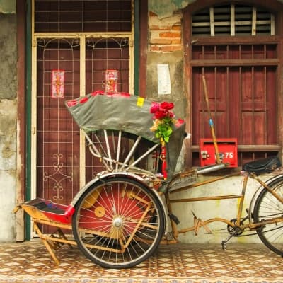 Rickshaw dans les rues de Penang