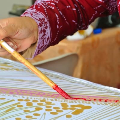 Visite d’une fabrique de batiks à Penang